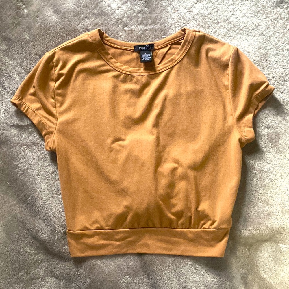 Tan top with cute out back and tie